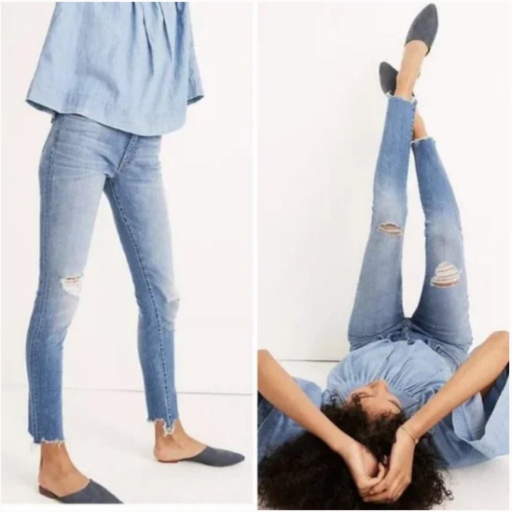 Madewell Tall 9" Mid-Rise Skinny Jeans in Frankie Wash - Picture 1 of 8